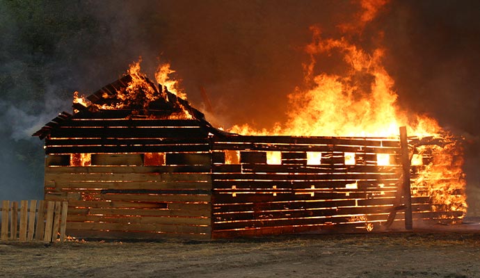 Barn fire