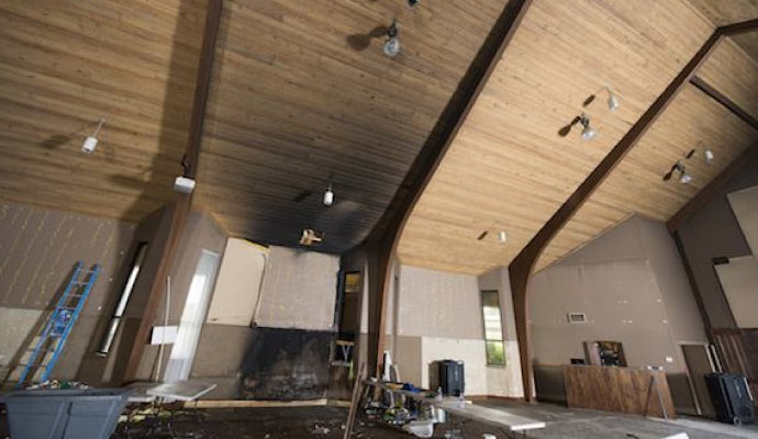 Soot damage caused by fire