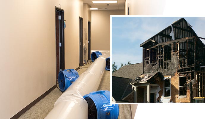 Fire and water damage restoration 