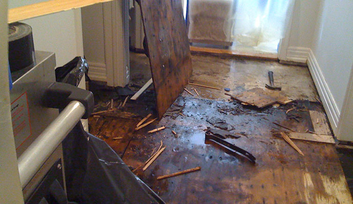 Wood Floor Water Damage Restoration in D/FW